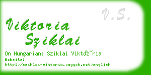 viktoria sziklai business card